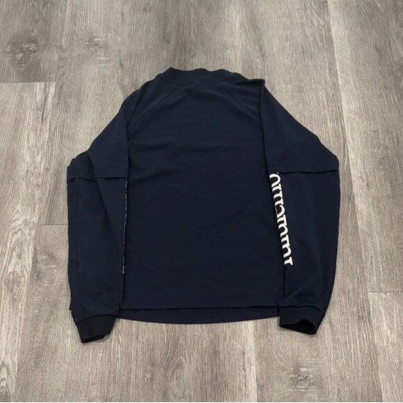 Lululemon Layered Long Sleeve TShirt Tennis Club True Navy Performance 4 - Picture 3 of 8